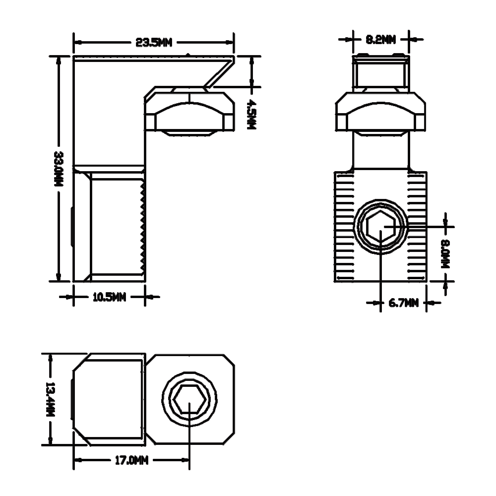 41-004-0 MODULAR SOLUTIONS SPEEDLOCK INSERTABLE HIDDEN INNER CONNCETOR HIDDEN PROFILE FASTNER